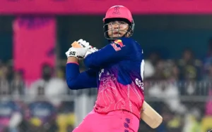 Vaibhav Sooryavanshi celebrates a standout performance as Rajasthan Royals secure a dominant victory over Chennai Super Kings in a high-energy match.