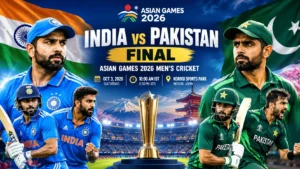 India vs Pakistan Asian Games 2026 Final men’s cricket gold medal match at Korogi Sports Park