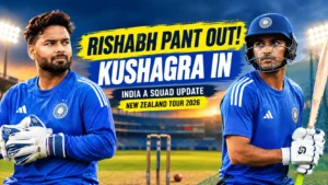 Rishabh Pant and Kumar Kushagra ahead of the India A vs New Zealand A unofficial Test series, following Pant's side strain.